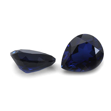 Pear Synthetic Blue Sapphire Loose Gemstones